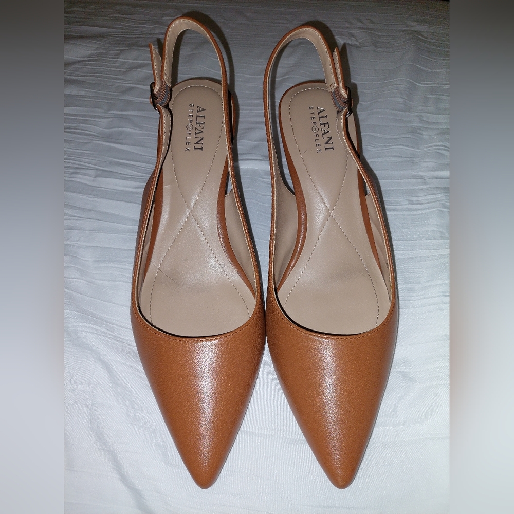 Alfani Caramel Sling Back Pumps Size 9